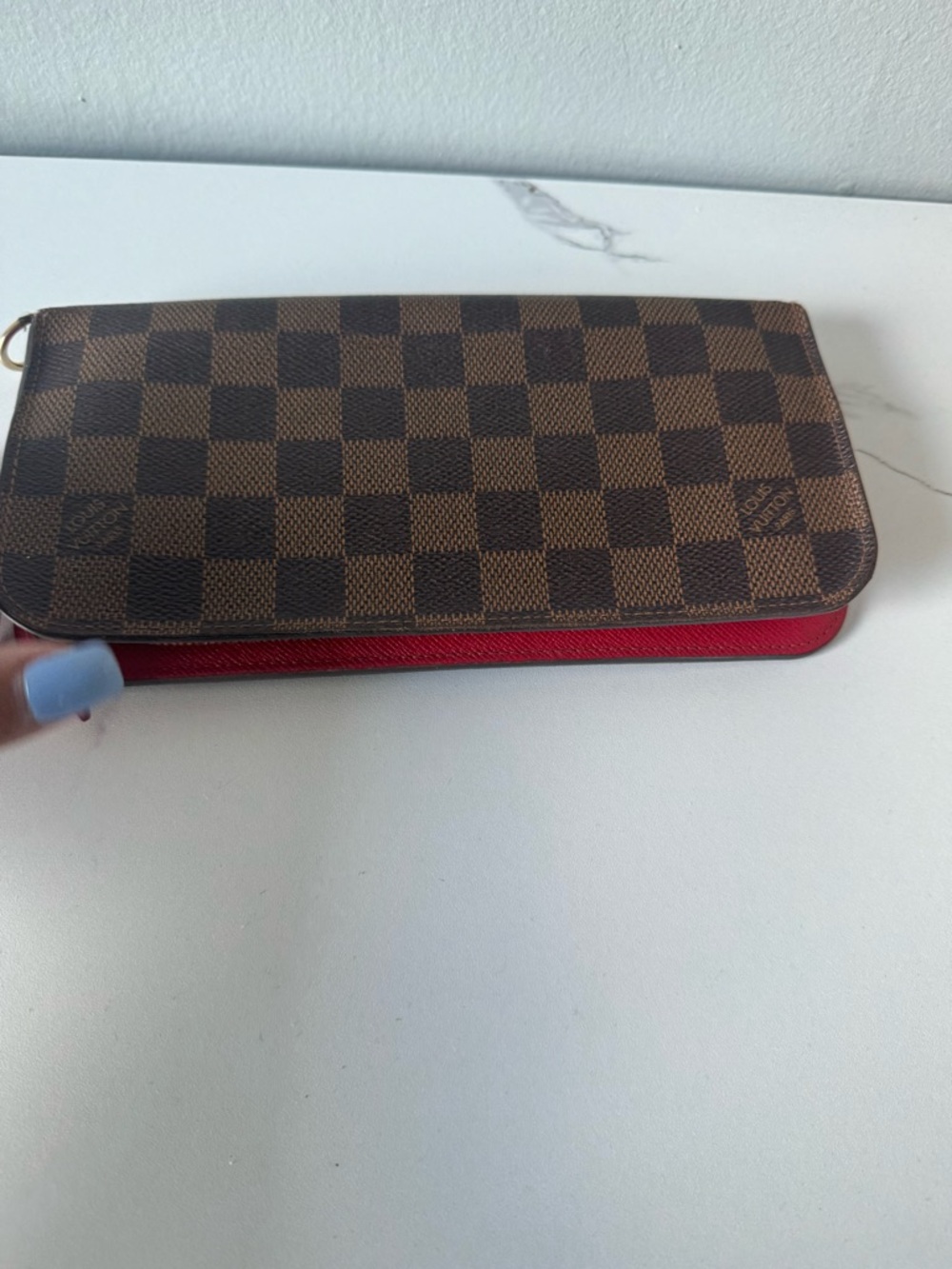 Louis Vuitton Red Leather Wallet with Gold Hardware - Picture 9 of 9